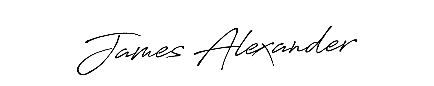 James Alexander stylish signature style. Best Handwritten Sign (Antro_Vectra_Bolder) for my name. Handwritten Signature Collection Ideas for my name James Alexander. James Alexander signature style 7 images and pictures png