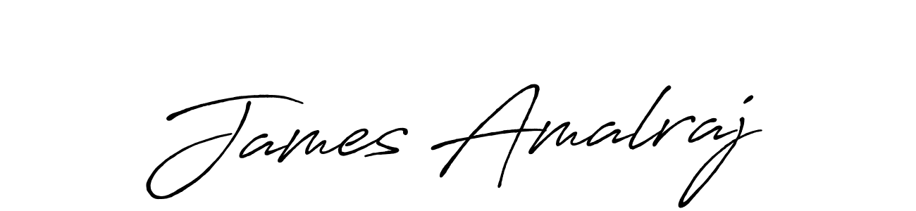 Design your own signature with our free online signature maker. With this signature software, you can create a handwritten (Antro_Vectra_Bolder) signature for name James Amalraj. James Amalraj signature style 7 images and pictures png