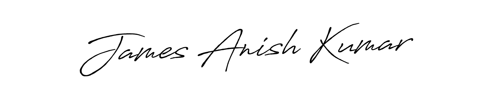 Use a signature maker to create a handwritten signature online. With this signature software, you can design (Antro_Vectra_Bolder) your own signature for name James Anish Kumar. James Anish Kumar signature style 7 images and pictures png