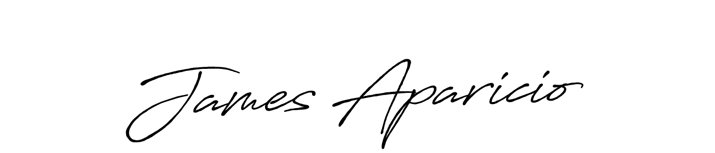 Design your own signature with our free online signature maker. With this signature software, you can create a handwritten (Antro_Vectra_Bolder) signature for name James Aparicio. James Aparicio signature style 7 images and pictures png