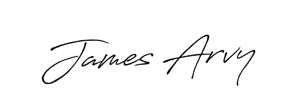 Also You can easily find your signature by using the search form. We will create James Arvy name handwritten signature images for you free of cost using Antro_Vectra_Bolder sign style. James Arvy signature style 7 images and pictures png