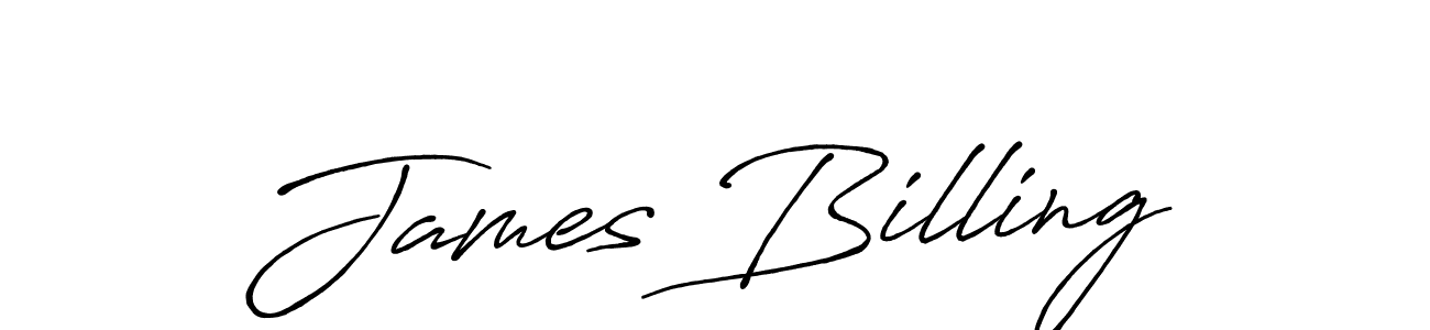 How to make James Billing name signature. Use Antro_Vectra_Bolder style for creating short signs online. This is the latest handwritten sign. James Billing signature style 7 images and pictures png