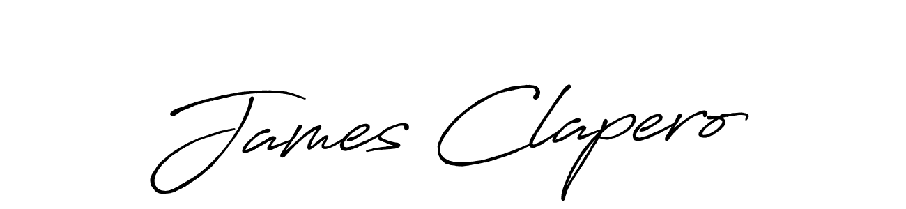 James Clapero stylish signature style. Best Handwritten Sign (Antro_Vectra_Bolder) for my name. Handwritten Signature Collection Ideas for my name James Clapero. James Clapero signature style 7 images and pictures png
