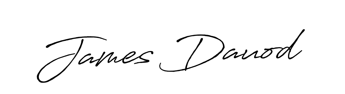 How to make James Dauod name signature. Use Antro_Vectra_Bolder style for creating short signs online. This is the latest handwritten sign. James Dauod signature style 7 images and pictures png