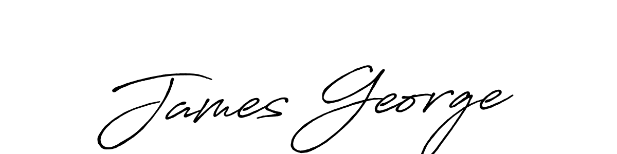 Design your own signature with our free online signature maker. With this signature software, you can create a handwritten (Antro_Vectra_Bolder) signature for name James George. James George signature style 7 images and pictures png