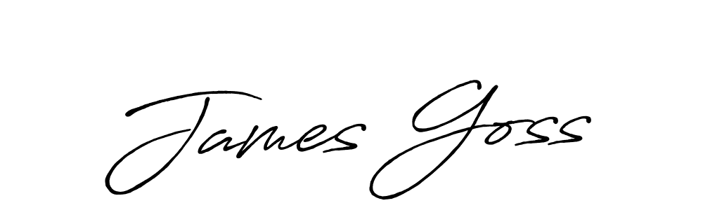 Use a signature maker to create a handwritten signature online. With this signature software, you can design (Antro_Vectra_Bolder) your own signature for name James Goss. James Goss signature style 7 images and pictures png