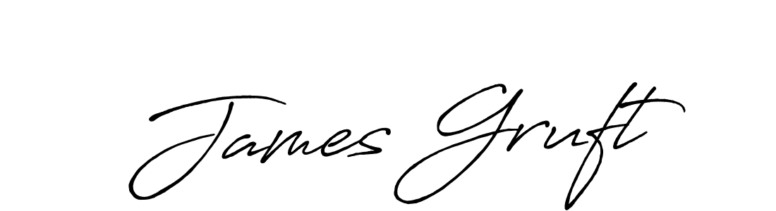 Create a beautiful signature design for name James Gruft. With this signature (Antro_Vectra_Bolder) fonts, you can make a handwritten signature for free. James Gruft signature style 7 images and pictures png