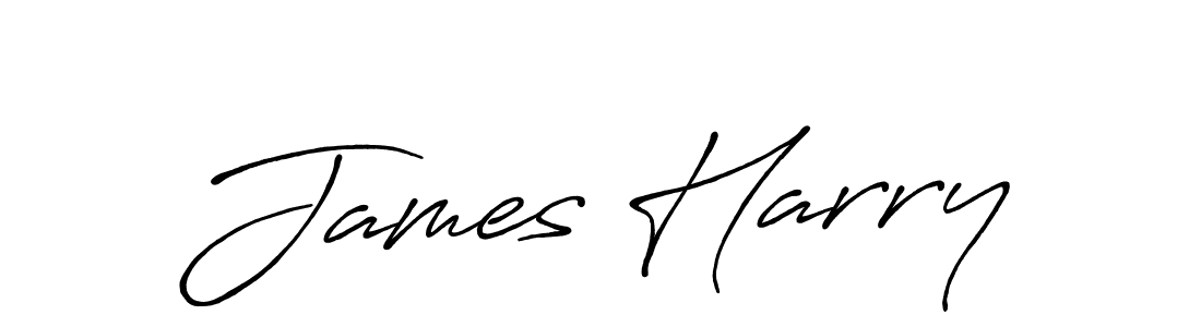 Design your own signature with our free online signature maker. With this signature software, you can create a handwritten (Antro_Vectra_Bolder) signature for name James Harry. James Harry signature style 7 images and pictures png