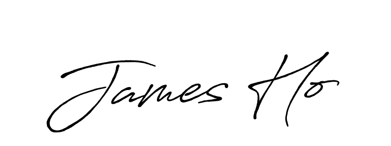 James Ho stylish signature style. Best Handwritten Sign (Antro_Vectra_Bolder) for my name. Handwritten Signature Collection Ideas for my name James Ho. James Ho signature style 7 images and pictures png