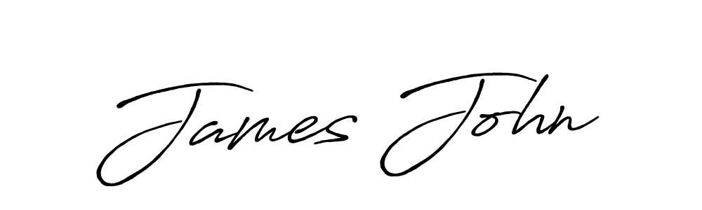 How to make James John name signature. Use Antro_Vectra_Bolder style for creating short signs online. This is the latest handwritten sign. James John signature style 7 images and pictures png