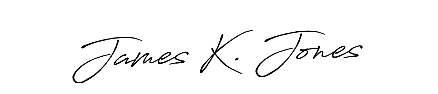 Make a beautiful signature design for name James K. Jones. With this signature (Antro_Vectra_Bolder) style, you can create a handwritten signature for free. James K. Jones signature style 7 images and pictures png