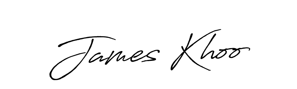 James Khoo stylish signature style. Best Handwritten Sign (Antro_Vectra_Bolder) for my name. Handwritten Signature Collection Ideas for my name James Khoo. James Khoo signature style 7 images and pictures png
