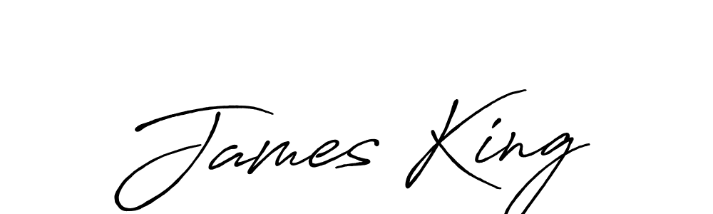 The best way (Antro_Vectra_Bolder) to make a short signature is to pick only two or three words in your name. The name James King include a total of six letters. For converting this name. James King signature style 7 images and pictures png