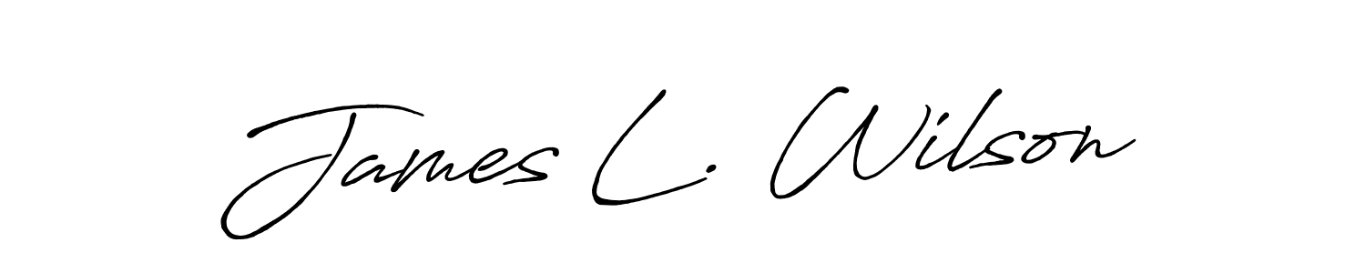 Also You can easily find your signature by using the search form. We will create James L. Wilson name handwritten signature images for you free of cost using Antro_Vectra_Bolder sign style. James L. Wilson signature style 7 images and pictures png