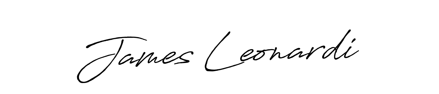 Make a beautiful signature design for name James Leonardi. With this signature (Antro_Vectra_Bolder) style, you can create a handwritten signature for free. James Leonardi signature style 7 images and pictures png