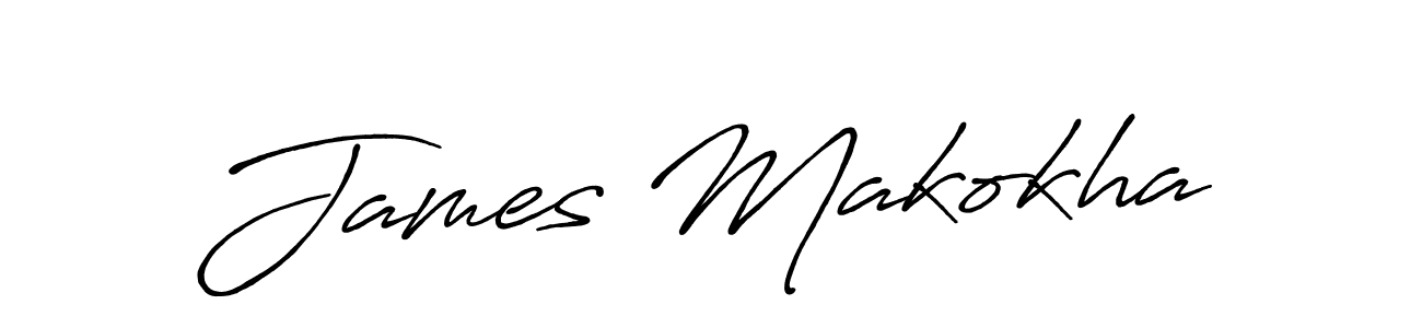 Design your own signature with our free online signature maker. With this signature software, you can create a handwritten (Antro_Vectra_Bolder) signature for name James Makokha. James Makokha signature style 7 images and pictures png