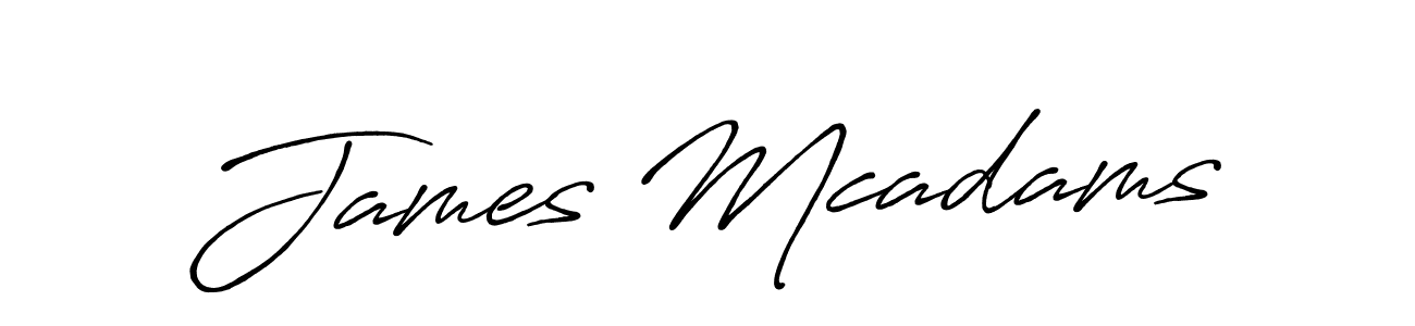 How to make James Mcadams name signature. Use Antro_Vectra_Bolder style for creating short signs online. This is the latest handwritten sign. James Mcadams signature style 7 images and pictures png