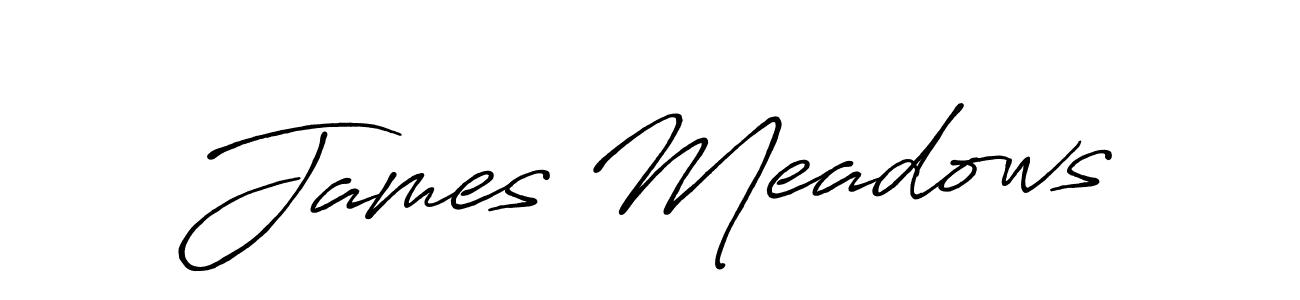 Make a beautiful signature design for name James Meadows. With this signature (Antro_Vectra_Bolder) style, you can create a handwritten signature for free. James Meadows signature style 7 images and pictures png