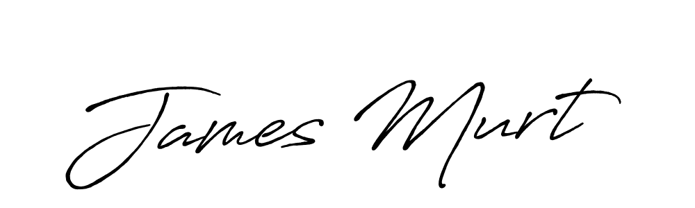 How to make James Murt name signature. Use Antro_Vectra_Bolder style for creating short signs online. This is the latest handwritten sign. James Murt signature style 7 images and pictures png