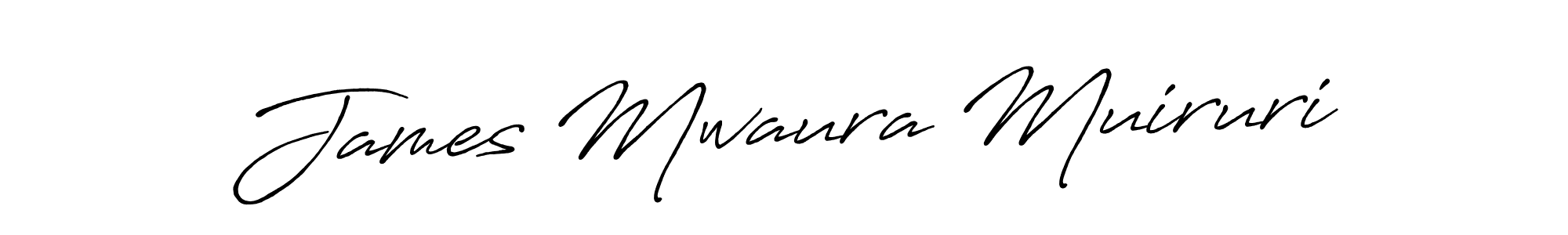 How to make James Mwaura Muiruri name signature. Use Antro_Vectra_Bolder style for creating short signs online. This is the latest handwritten sign. James Mwaura Muiruri signature style 7 images and pictures png