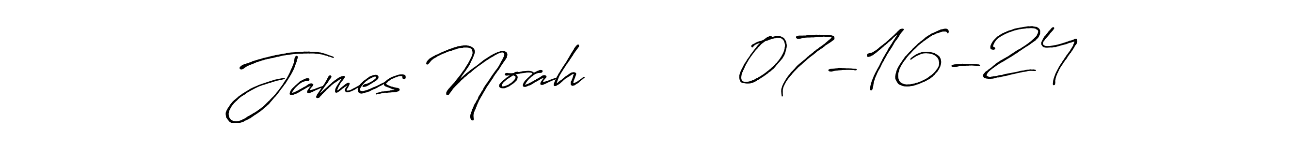 Use a signature maker to create a handwritten signature online. With this signature software, you can design (Antro_Vectra_Bolder) your own signature for name James Noah         07-16-24. James Noah         07-16-24 signature style 7 images and pictures png