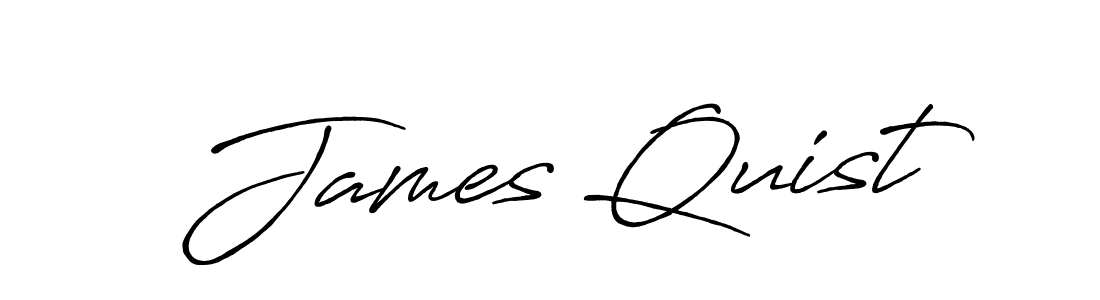 Make a beautiful signature design for name James Quist. With this signature (Antro_Vectra_Bolder) style, you can create a handwritten signature for free. James Quist signature style 7 images and pictures png