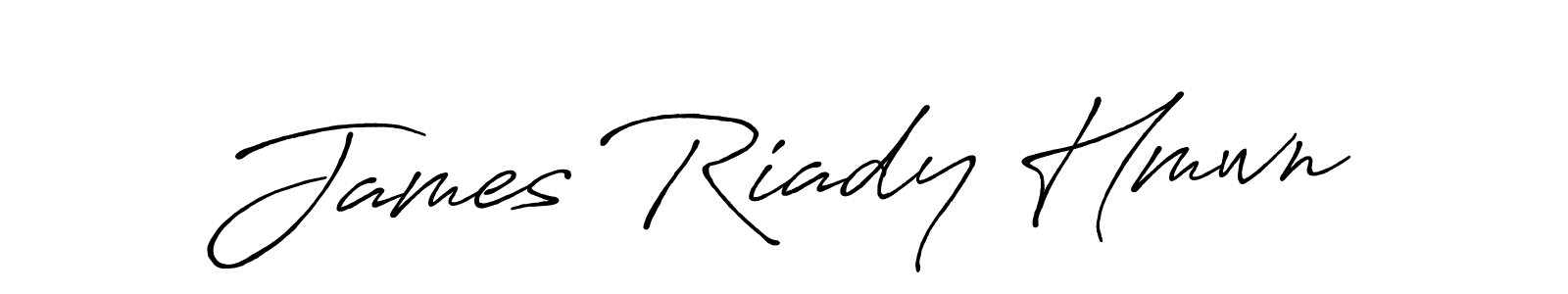 The best way (Antro_Vectra_Bolder) to make a short signature is to pick only two or three words in your name. The name James Riady Hmwn include a total of six letters. For converting this name. James Riady Hmwn signature style 7 images and pictures png