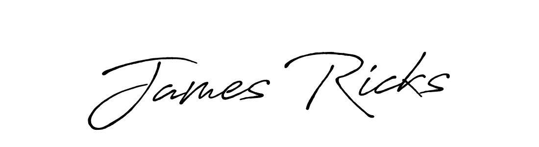 Use a signature maker to create a handwritten signature online. With this signature software, you can design (Antro_Vectra_Bolder) your own signature for name James Ricks. James Ricks signature style 7 images and pictures png