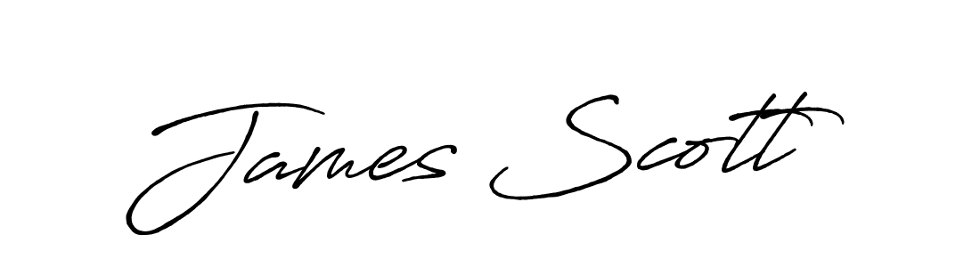 Design your own signature with our free online signature maker. With this signature software, you can create a handwritten (Antro_Vectra_Bolder) signature for name James Scott. James Scott signature style 7 images and pictures png