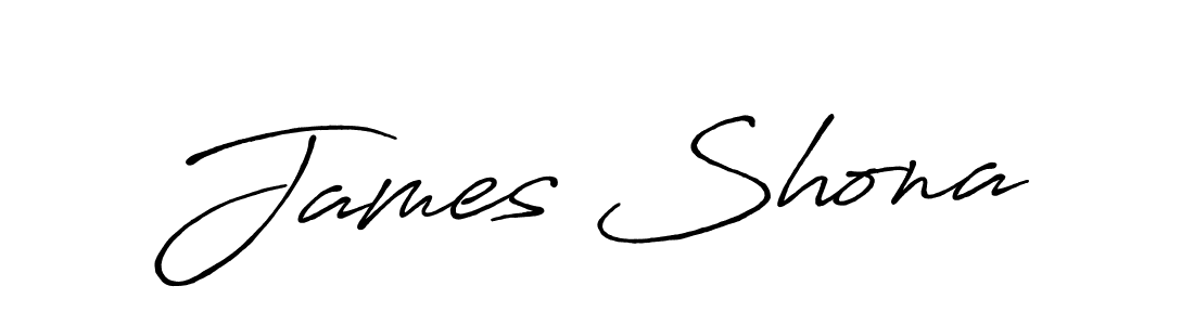 Design your own signature with our free online signature maker. With this signature software, you can create a handwritten (Antro_Vectra_Bolder) signature for name James Shona. James Shona signature style 7 images and pictures png