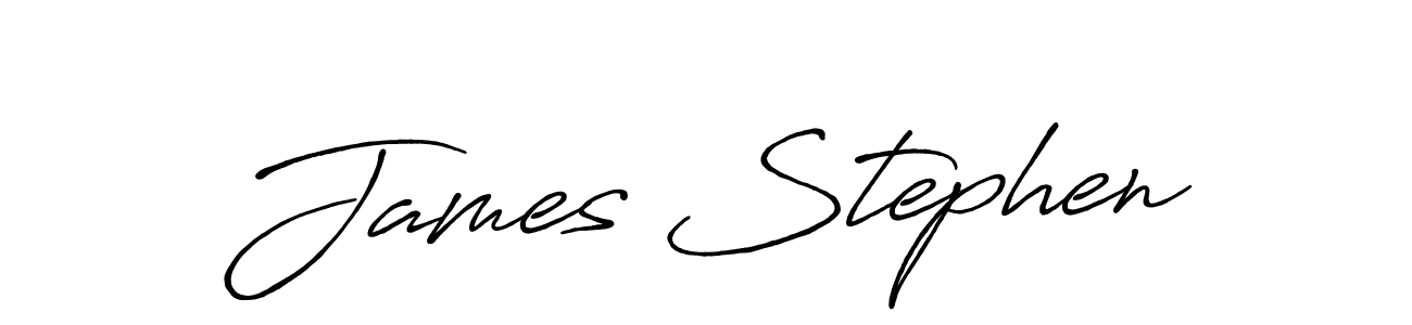How to make James Stephen name signature. Use Antro_Vectra_Bolder style for creating short signs online. This is the latest handwritten sign. James Stephen signature style 7 images and pictures png