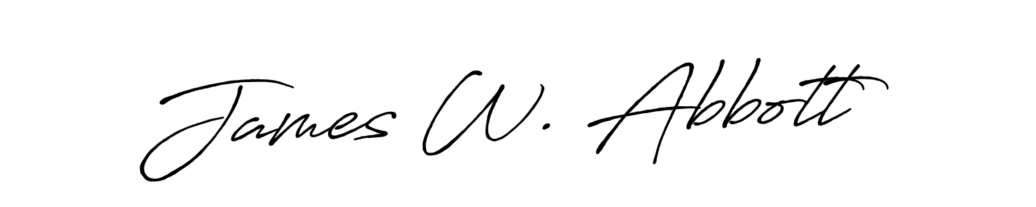 Create a beautiful signature design for name James W. Abbott. With this signature (Antro_Vectra_Bolder) fonts, you can make a handwritten signature for free. James W. Abbott signature style 7 images and pictures png