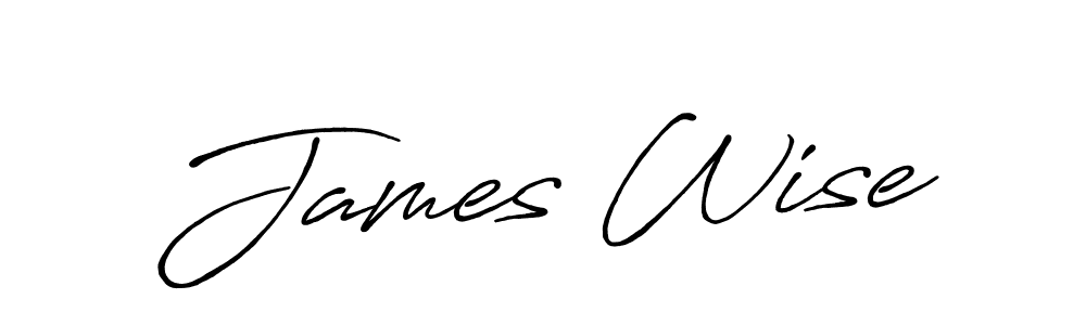 How to make James Wise name signature. Use Antro_Vectra_Bolder style for creating short signs online. This is the latest handwritten sign. James Wise signature style 7 images and pictures png