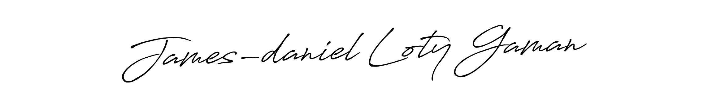 How to make James-daniel Loty Gaman name signature. Use Antro_Vectra_Bolder style for creating short signs online. This is the latest handwritten sign. James-daniel Loty Gaman signature style 7 images and pictures png