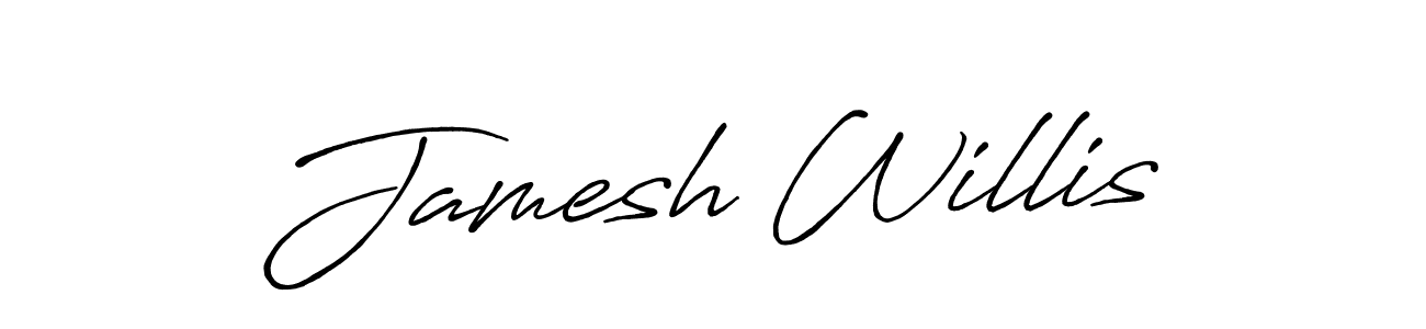 Create a beautiful signature design for name Jamesh Willis. With this signature (Antro_Vectra_Bolder) fonts, you can make a handwritten signature for free. Jamesh Willis signature style 7 images and pictures png