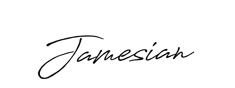 Use a signature maker to create a handwritten signature online. With this signature software, you can design (Antro_Vectra_Bolder) your own signature for name Jamesian. Jamesian signature style 7 images and pictures png