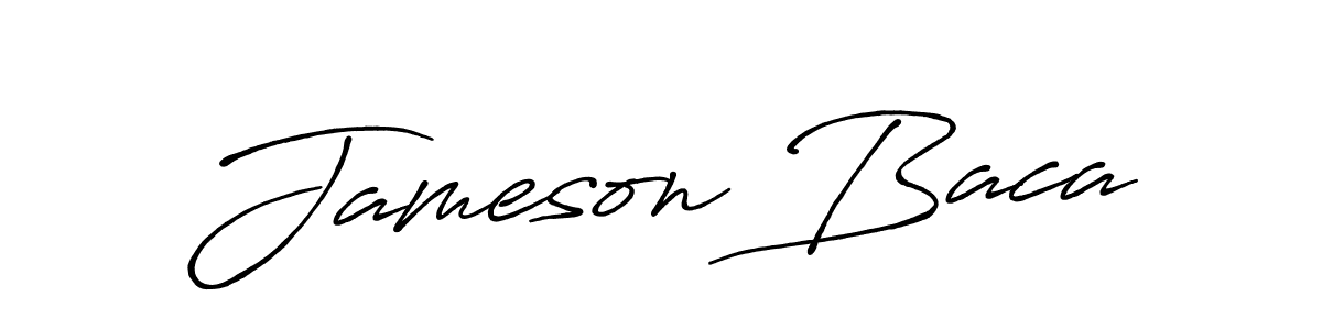 Jameson Baca stylish signature style. Best Handwritten Sign (Antro_Vectra_Bolder) for my name. Handwritten Signature Collection Ideas for my name Jameson Baca. Jameson Baca signature style 7 images and pictures png