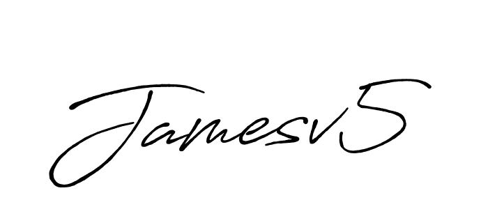 Design your own signature with our free online signature maker. With this signature software, you can create a handwritten (Antro_Vectra_Bolder) signature for name Jamesv5. Jamesv5 signature style 7 images and pictures png