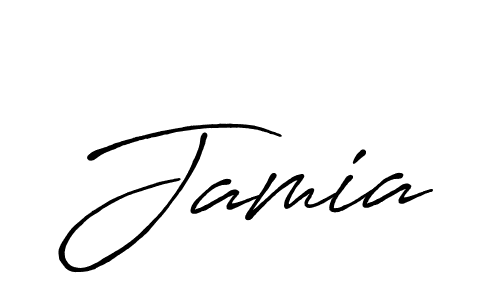Create a beautiful signature design for name Jamia. With this signature (Antro_Vectra_Bolder) fonts, you can make a handwritten signature for free. Jamia signature style 7 images and pictures png