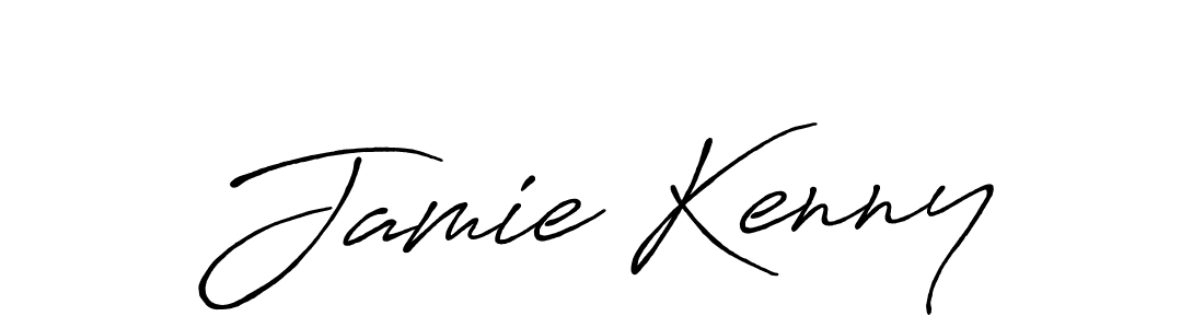 How to make Jamie Kenny name signature. Use Antro_Vectra_Bolder style for creating short signs online. This is the latest handwritten sign. Jamie Kenny signature style 7 images and pictures png