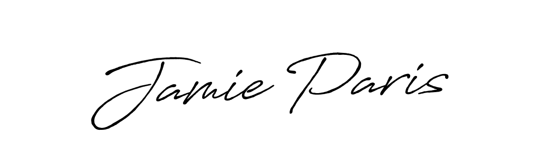 Create a beautiful signature design for name Jamie Paris. With this signature (Antro_Vectra_Bolder) fonts, you can make a handwritten signature for free. Jamie Paris signature style 7 images and pictures png