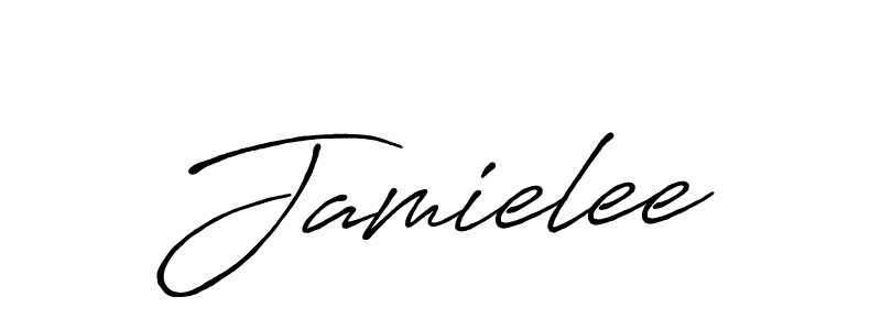 How to make Jamielee signature? Antro_Vectra_Bolder is a professional autograph style. Create handwritten signature for Jamielee name. Jamielee signature style 7 images and pictures png