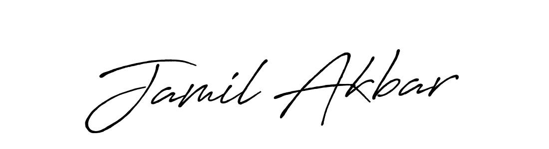 Design your own signature with our free online signature maker. With this signature software, you can create a handwritten (Antro_Vectra_Bolder) signature for name Jamil Akbar. Jamil Akbar signature style 7 images and pictures png