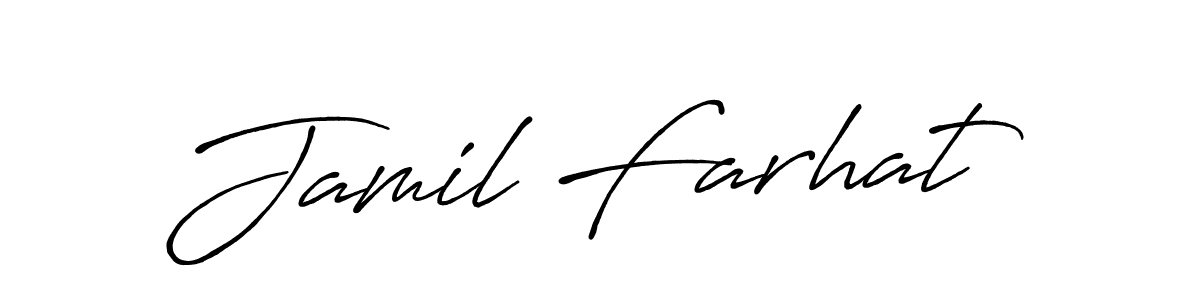 Make a beautiful signature design for name Jamil Farhat. Use this online signature maker to create a handwritten signature for free. Jamil Farhat signature style 7 images and pictures png