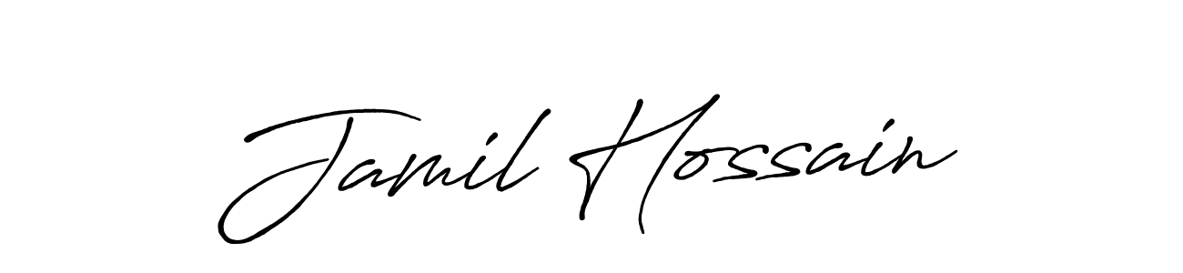 This is the best signature style for the Jamil Hossain name. Also you like these signature font (Antro_Vectra_Bolder). Mix name signature. Jamil Hossain signature style 7 images and pictures png