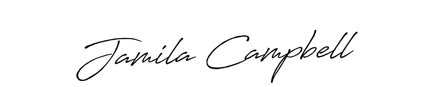 The best way (Antro_Vectra_Bolder) to make a short signature is to pick only two or three words in your name. The name Jamila Campbell include a total of six letters. For converting this name. Jamila Campbell signature style 7 images and pictures png