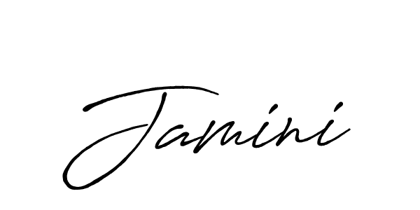Jamini stylish signature style. Best Handwritten Sign (Antro_Vectra_Bolder) for my name. Handwritten Signature Collection Ideas for my name Jamini. Jamini signature style 7 images and pictures png