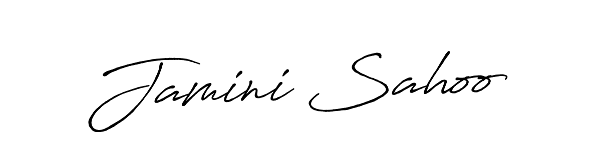 Create a beautiful signature design for name Jamini Sahoo. With this signature (Antro_Vectra_Bolder) fonts, you can make a handwritten signature for free. Jamini Sahoo signature style 7 images and pictures png