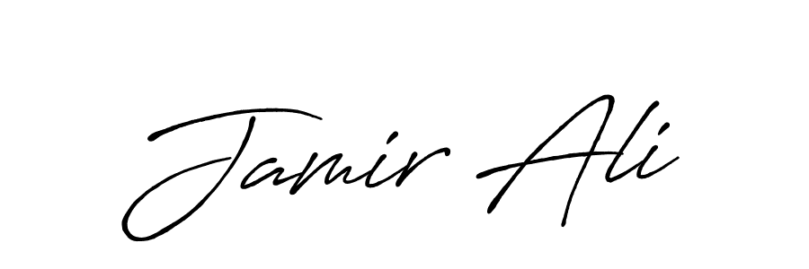 Use a signature maker to create a handwritten signature online. With this signature software, you can design (Antro_Vectra_Bolder) your own signature for name Jamir Ali. Jamir Ali signature style 7 images and pictures png