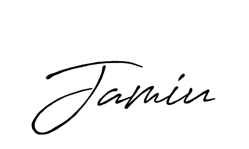 Make a beautiful signature design for name Jamiu. With this signature (Antro_Vectra_Bolder) style, you can create a handwritten signature for free. Jamiu signature style 7 images and pictures png
